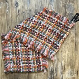 ECHO23NY Women's Colorful Fringe circle Scarf NWT